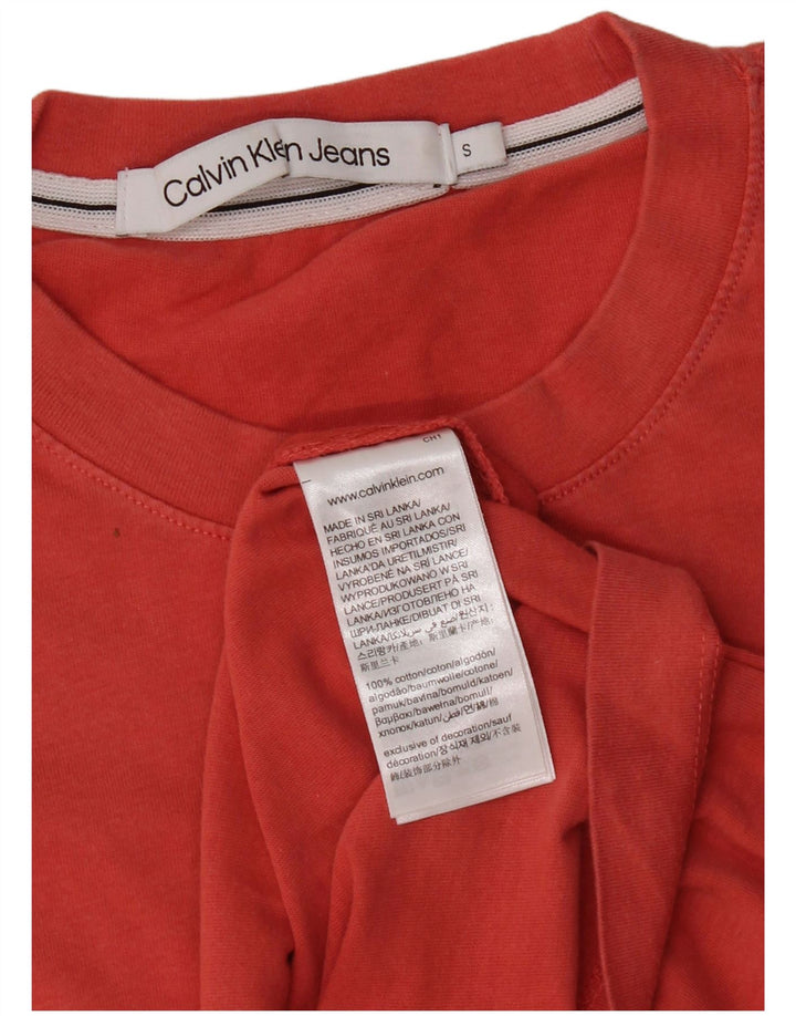Calvin Klein Jeans Mens T-Shirt Top Small Red Cotton