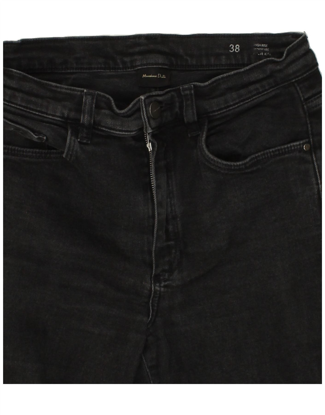 MASSIMO DUTTI Womens High Rise Skinny Jeans EU 38 Medium W28 L28 Black | Vintage Massimo Dutti | Thrift | Second-Hand Massimo Dutti | Used Clothing | Messina Hembry 