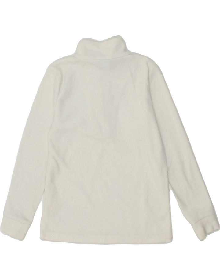 BRUGI Boys Zip Neck Fleece Jumper 7-8 Years White Vintage Brugi and Second-Hand Brugi from Messina Hembry 