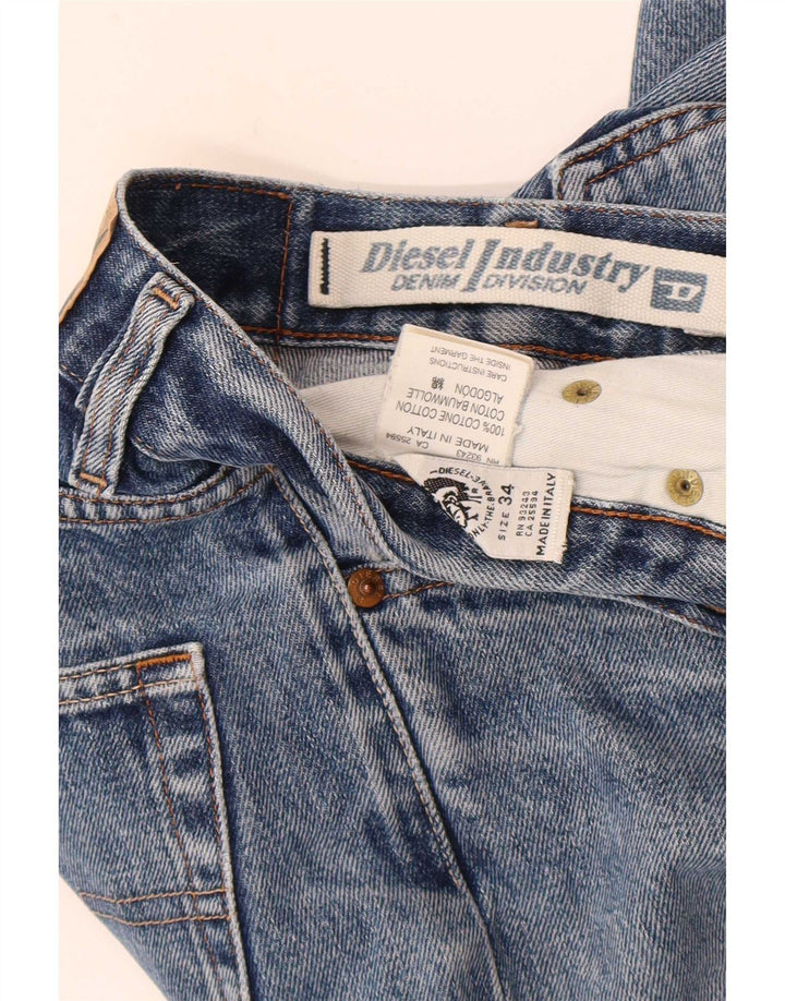Diesel Mens Straight Jeans W34 L30 Blue Cotton