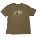 EDDIE BAUER Mens Graphic T-Shirt Top Large Khaki Cotton