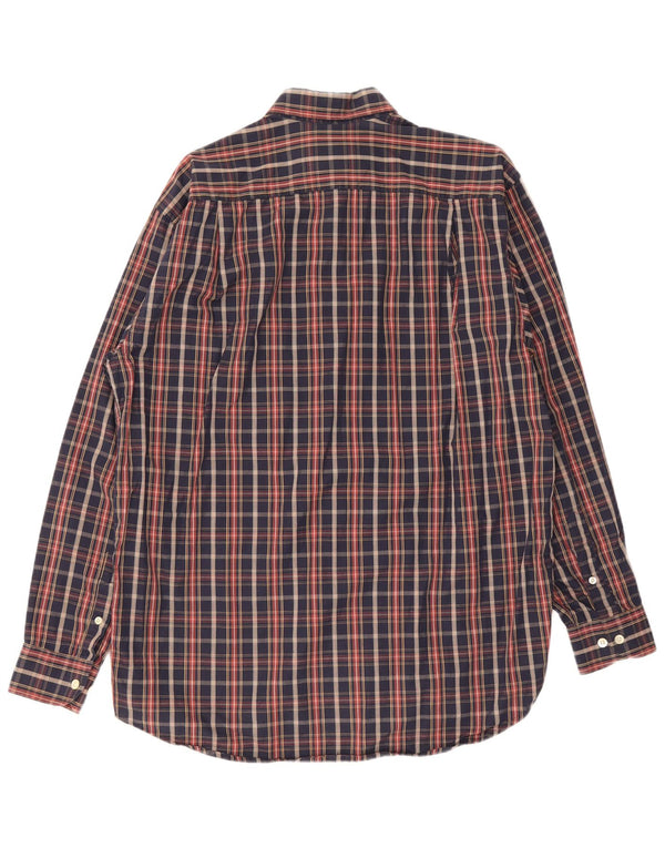 Lacoste Mens Classic Fit Shirt Small Navy Blue Plaid