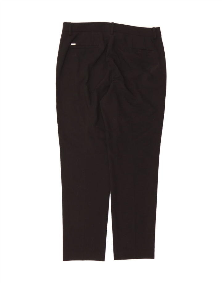 DKNY Womens Slim Chino Trousers US 10 Large W34 L30 Black Polyester Vintage Dkny and Second-Hand Dkny from Messina Hembry 