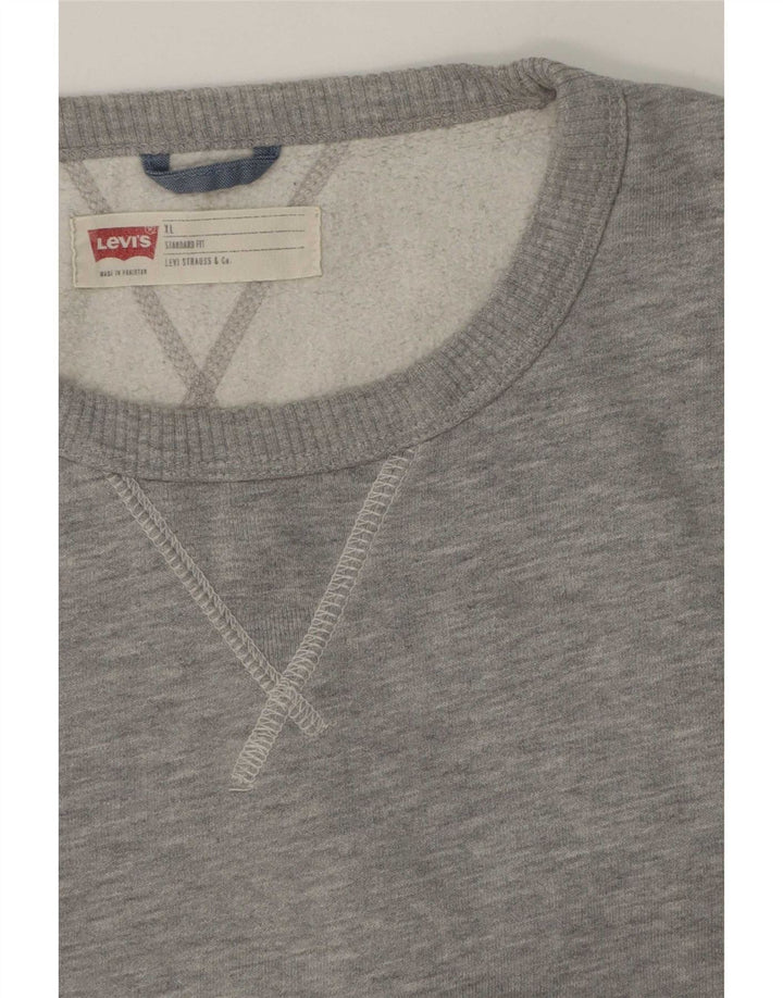 Levi's Mens Standard Fit Sweatshirt Jumper XL Grey