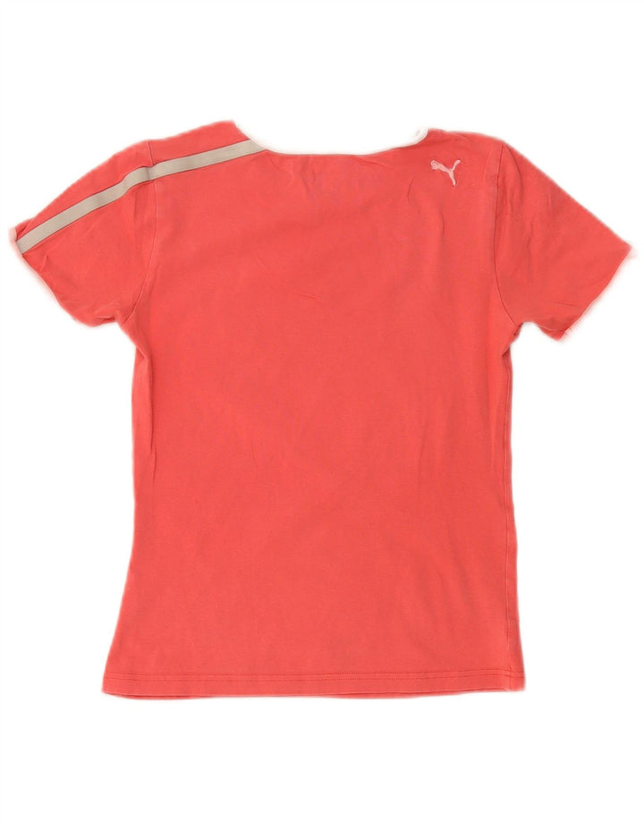 PUMA Womens Graphic T-Shirt Top UK 12 Medium Pink