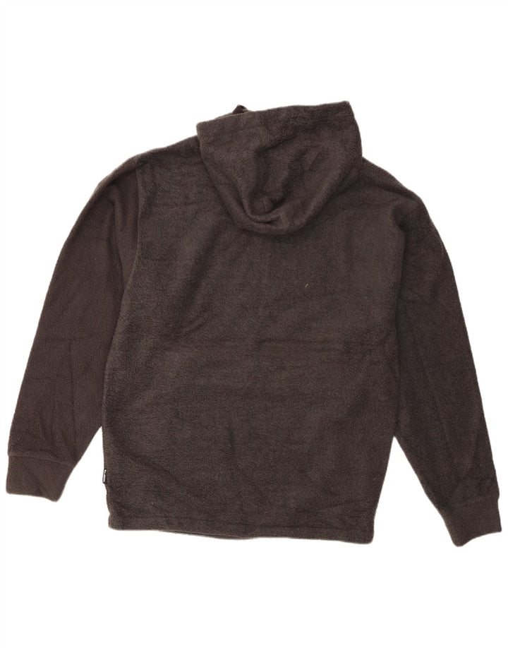Maglione in pile da uomo Billabong con cappuccio e zip, poliestere grigio medio