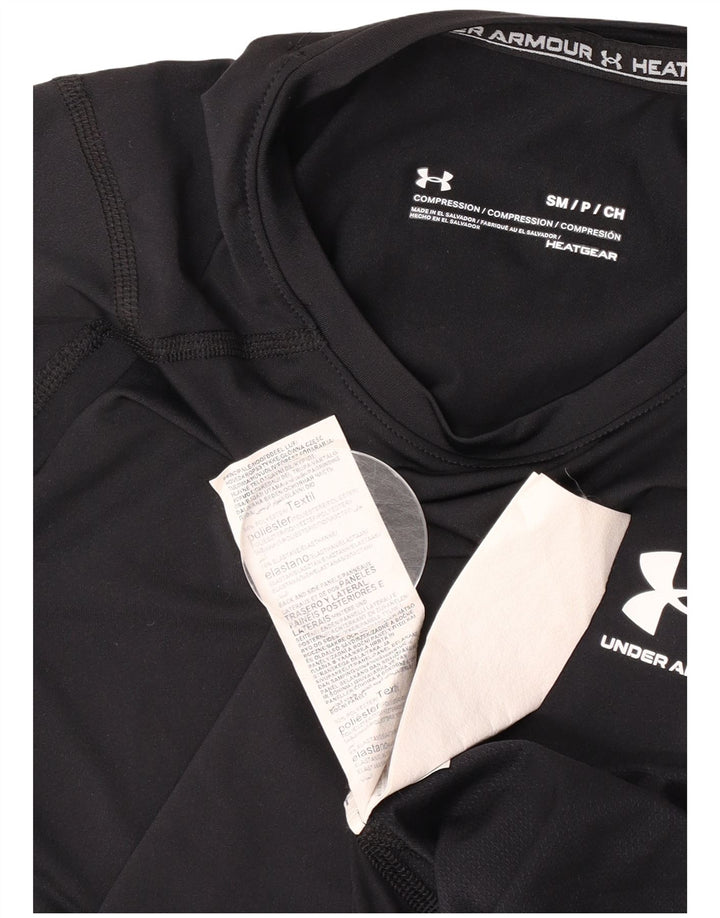 Under Armour Womens Heat Gear Top Long Sleeve UK 10 Small Black Polyester