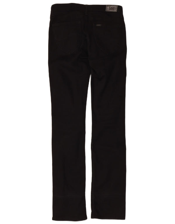 Lee Damen Marlin Slim Straight Jeans W30 L35 Schwarze Baumwolle