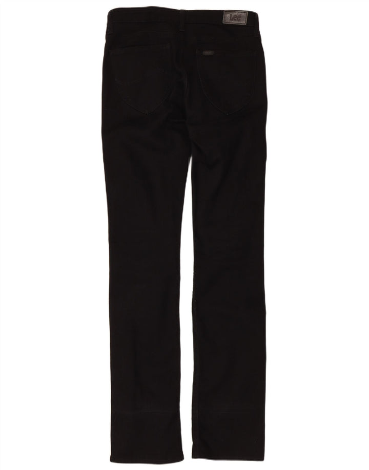 Lee Womens Marlin Slim Straight Jeans W30 L35 Black Cotton
