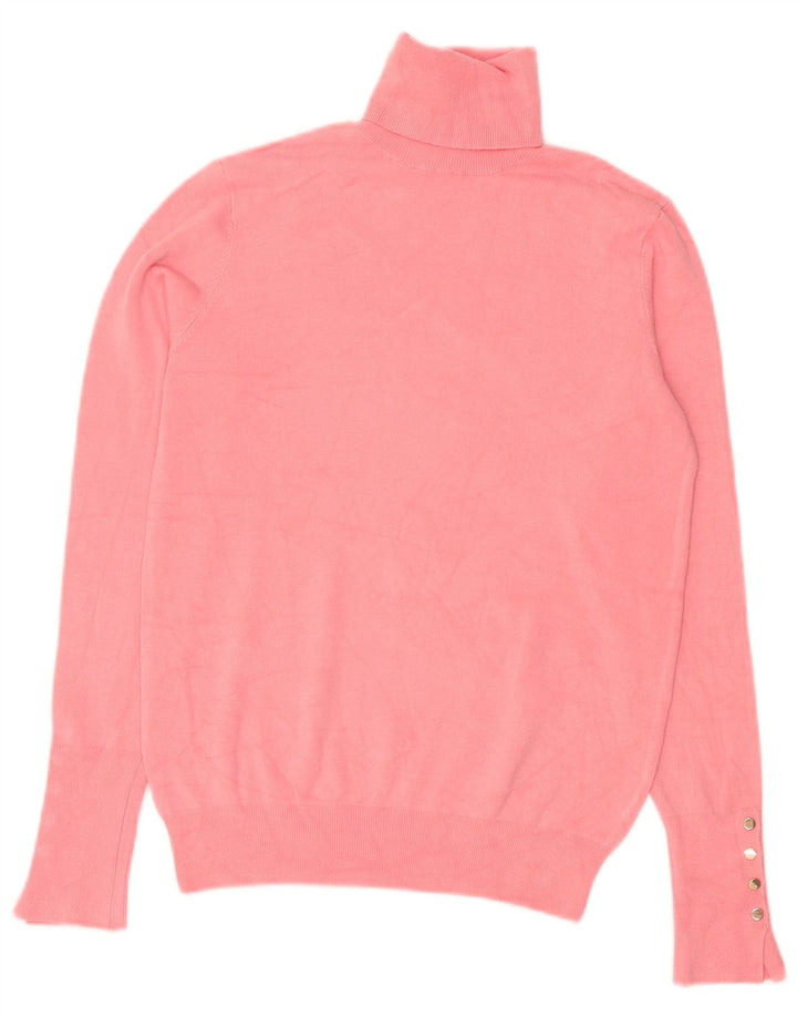 Zara Womens Roll Neck Jumper Sweater UK 10 Small Pink