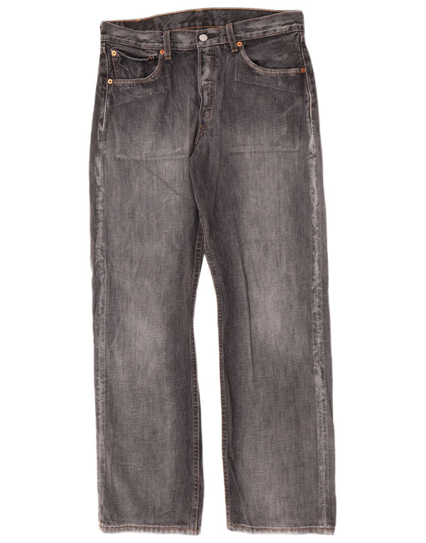 Levi's Mens 501 Straight Jeans W32 L30 Γκρι βαμβακερό