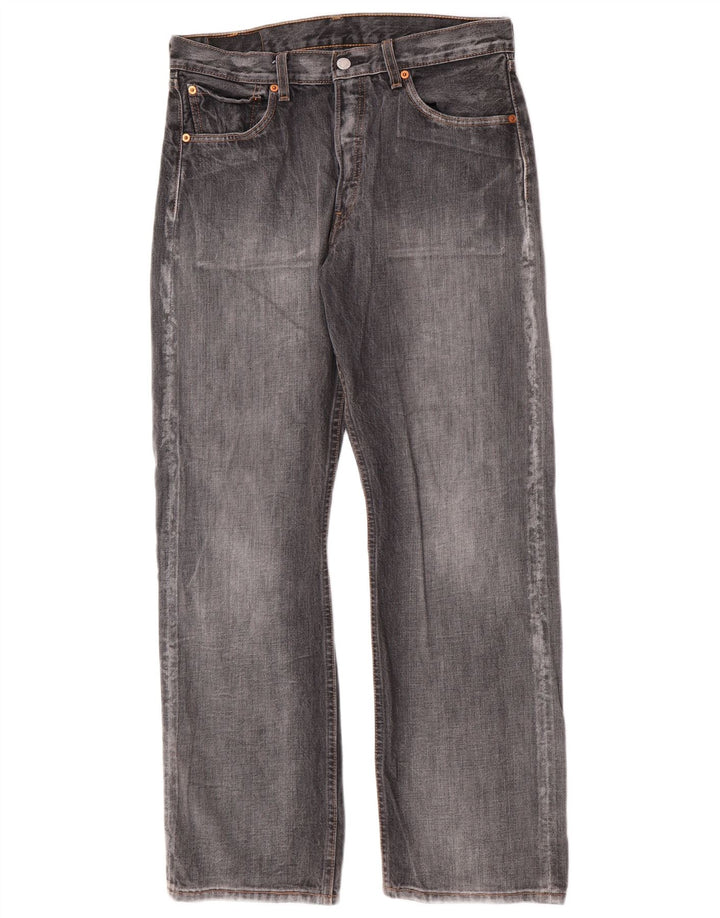 Levi's Mens 501 Straight Jeans W32 L30 Grey Cotton