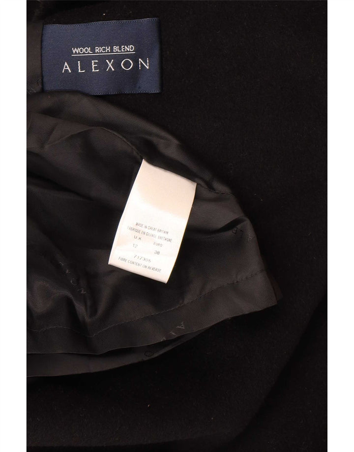 ALEXON Γυναικείο παλτό υπερμεγέθη UK 12 Medium Black Wool