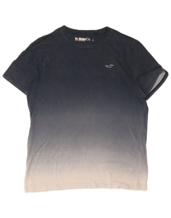 Ανδρικό T-Shirt Hollister Top Large Blue Tie Dye Cotton