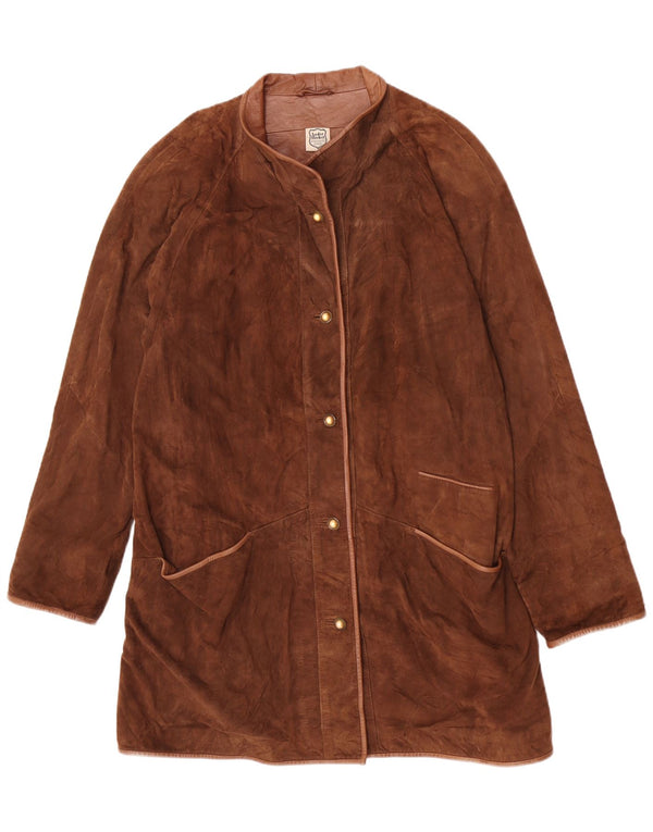 Leder Herbst Женская кожаная куртка UK 18 XL Коричневая классическая