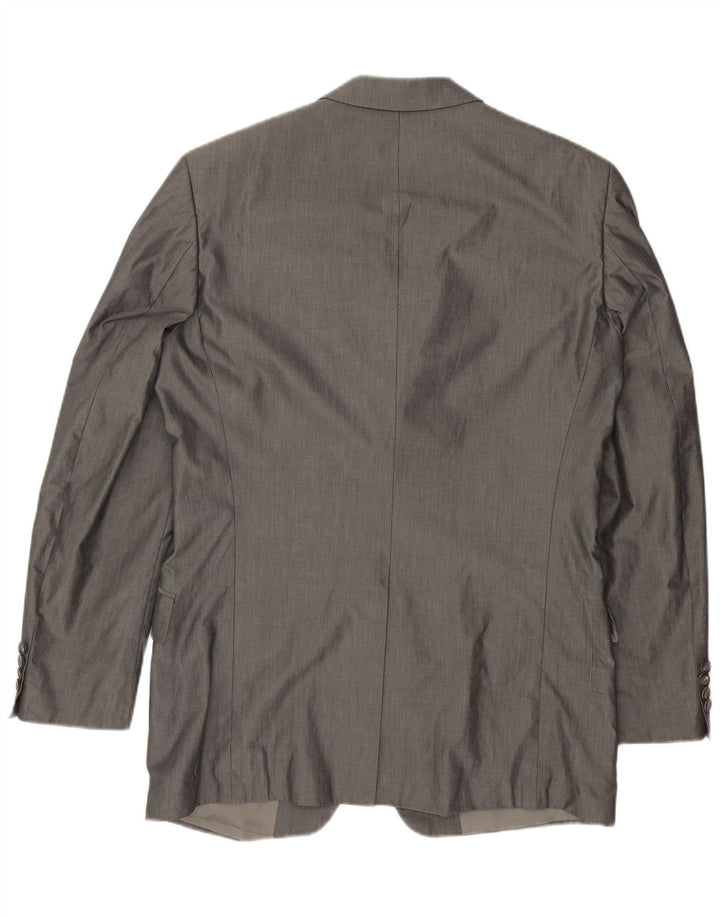 Giacca blazer da uomo a 3 bottoni Hugo Boss UK 42 XL cotone grigio