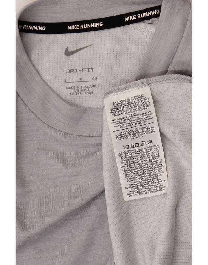 Nike Dame Sweatshirt Jumper UK 10 Small Grå Flecked Polyester