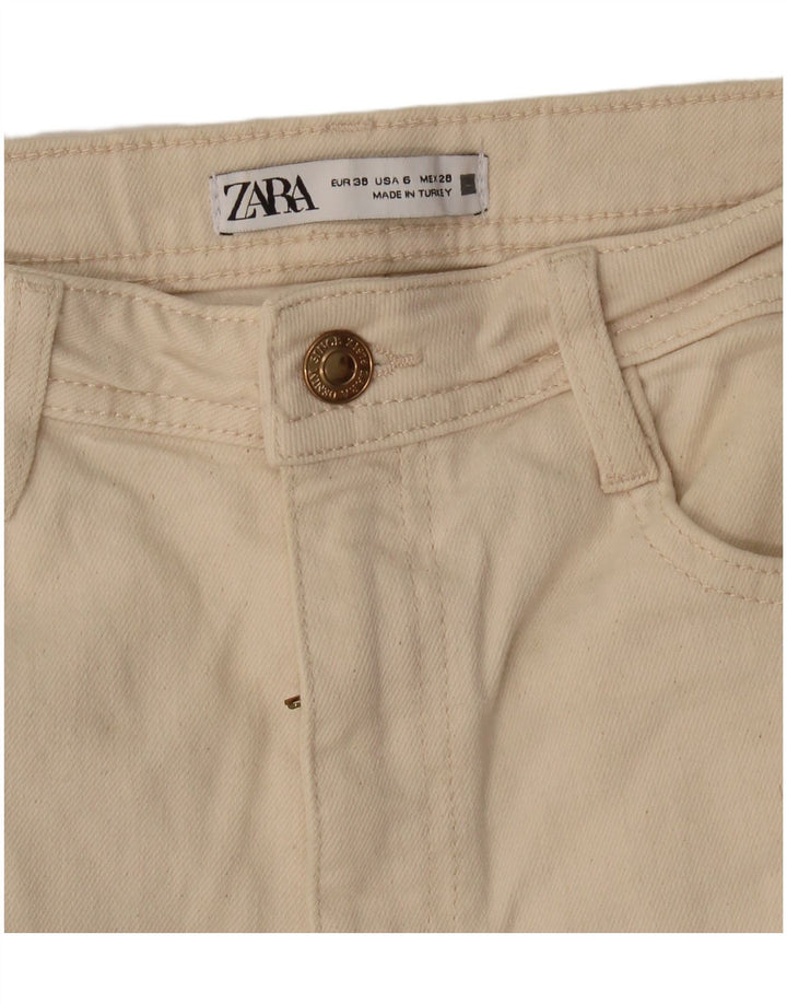 Zara Dame Slim Jeans EU 38 Small W28 L33 Off White