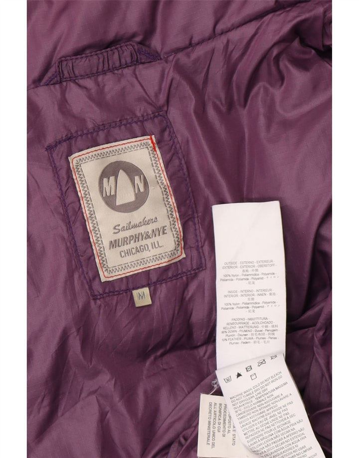 MURPHY & NYE Womens Padded Gilet UK 14 Medium Purple Nylon