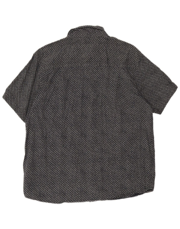 Mountain Warehouse Herren-Kurzarmhemd XL aus marineblauer, geometrischer Baumwolle