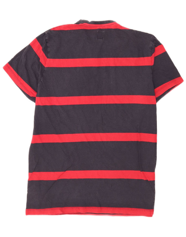 Jack Wills Camiseta gráfica para hombre Top grande de algodón a rayas azul marino