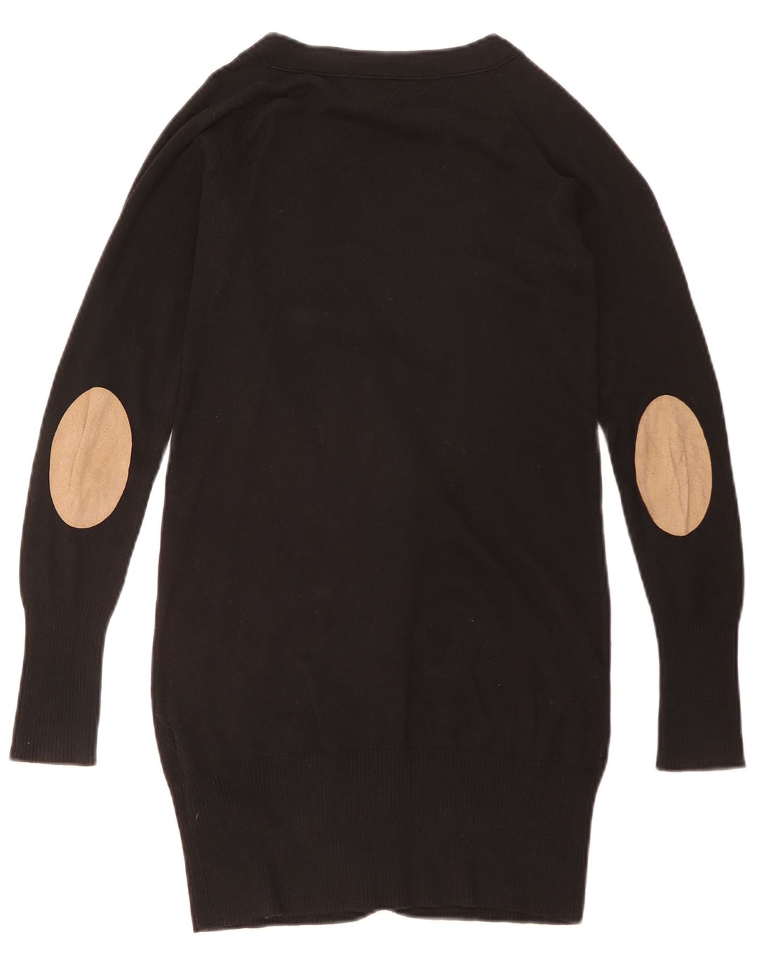 ZARA Dame Longline Cardigan Sweater UK 10 Small Black