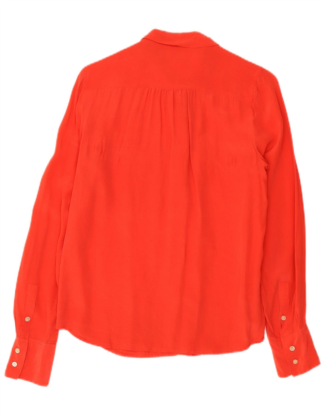 Camisa feminina J. Crew EUA 6 seda vermelha média