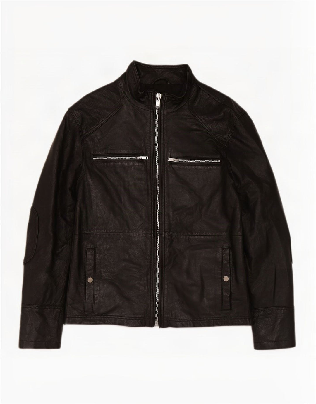 Jaqueta de couro masculina BARNEYS UK 38 média preta