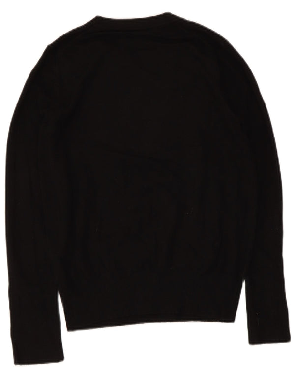 Maglione maglione con scollo a barca da donna Zara UK 12 medio nero