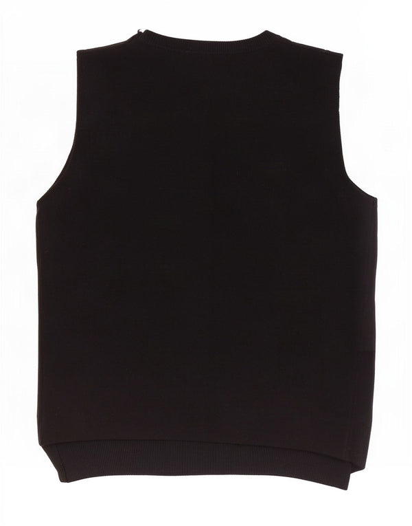 Zara Damen Weste Tank Top UK 12 Medium Schwarz Viskose
