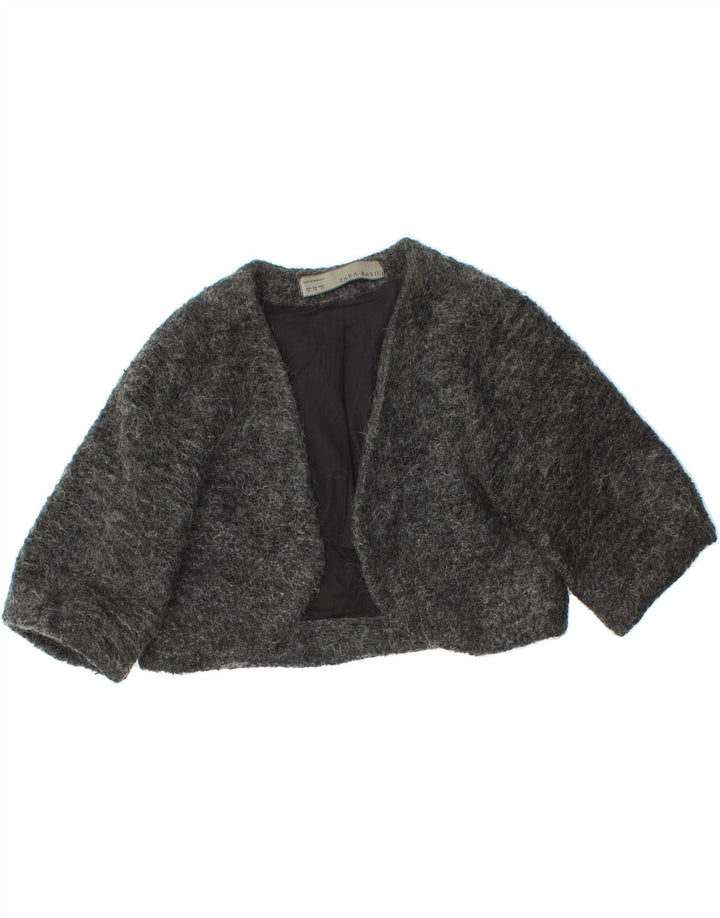 ZARA Womens 3/4 Sleeve Bolero Jacket UK 6 XS Grey Polyester Vintage Zara and Second-Hand Zara from Messina Hembry 