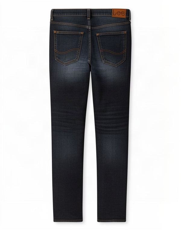 Lee Womens Luke Slim Jeans W32 L32 Navy Blue Cotton