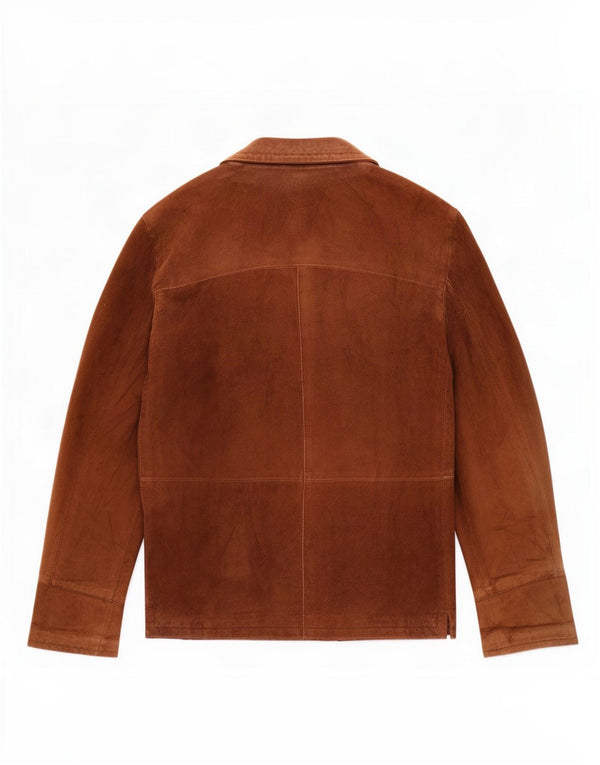 Jachetă vintage de piele intoarsa pentru femei IT 44 Medium Beige