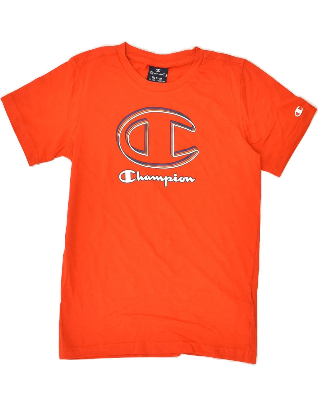CHAMPION Boys Graphic T-Shirt Top 9-10 Years Medium  Orange Cotton | Vintage Champion | Thrift | Second-Hand Champion | Used Clothing | Messina Hembry 