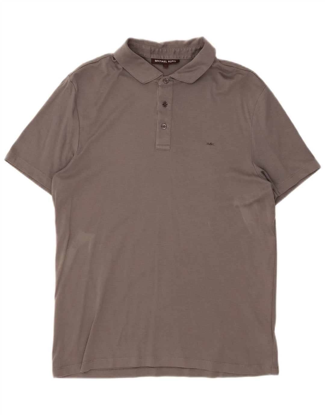 MICHAEL KORS Mens Polo Shirt Large Grey Cotton