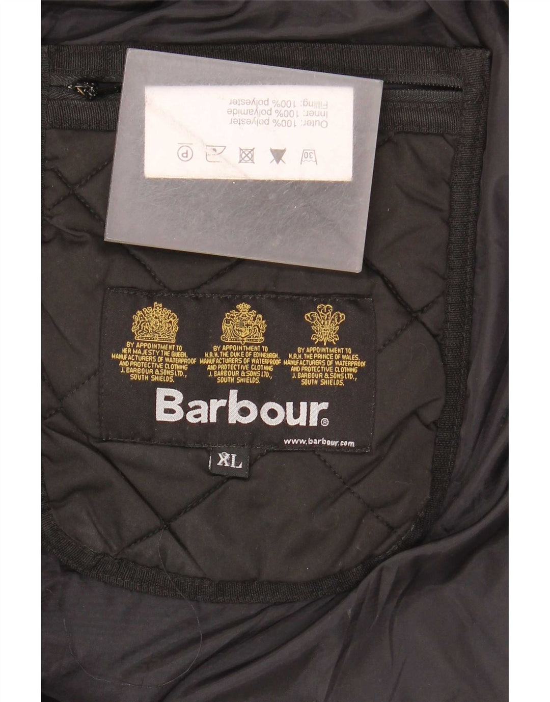 Barbour Chaqueta acolchada para hombre UK 42 XL Poliéster negro