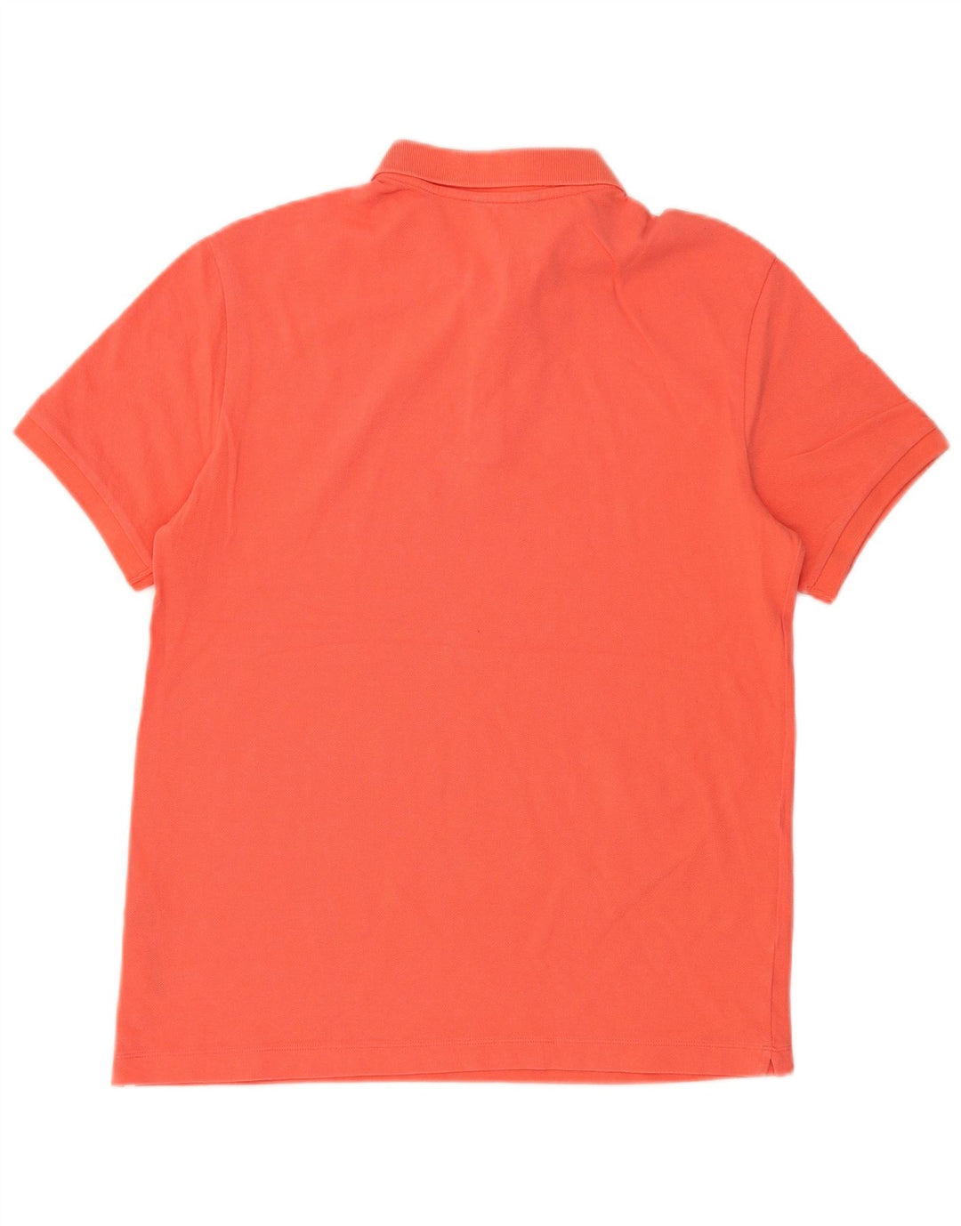 Massimo Dutti Mens Polo Shirt Medium Orange Cotton