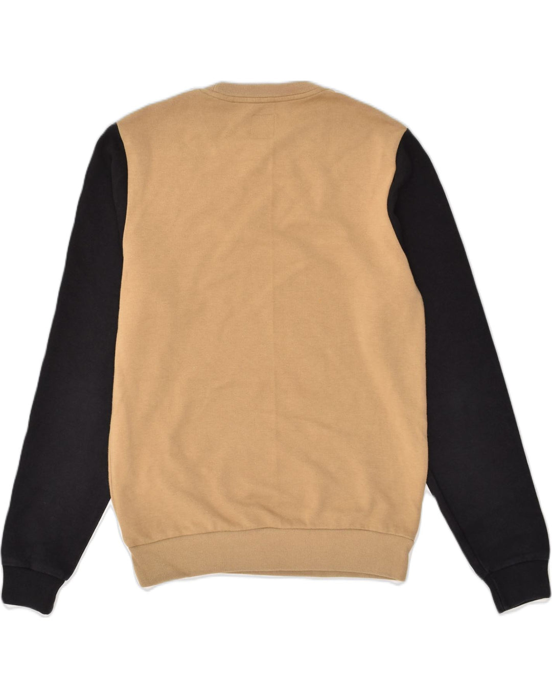 JACK WILLS Mens Graphic Sweatshirt Jumper Small Beige Colourblock Cotton | Vintage Jack Wills | Thrift | Second-Hand Jack Wills | Used Clothing | Messina Hembry 