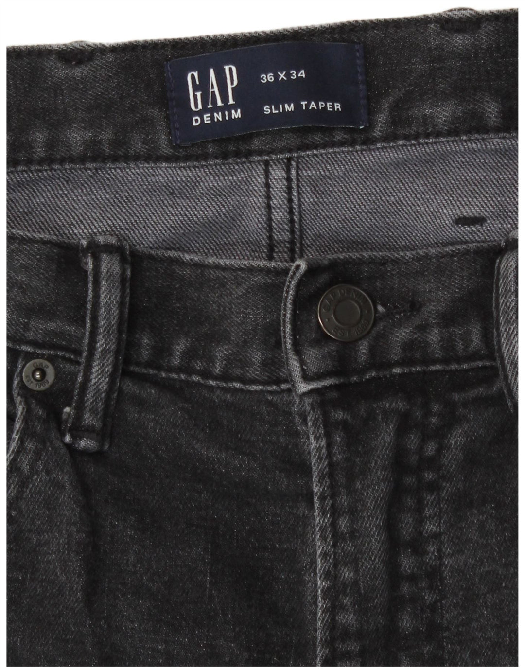 Gap Mens Slim Tapered Jeans W36 L34 Grey Cotton