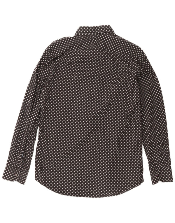 Paul Smith Mens Shirt Size 42 16 1/2 Large Black Polka Dot Cotton