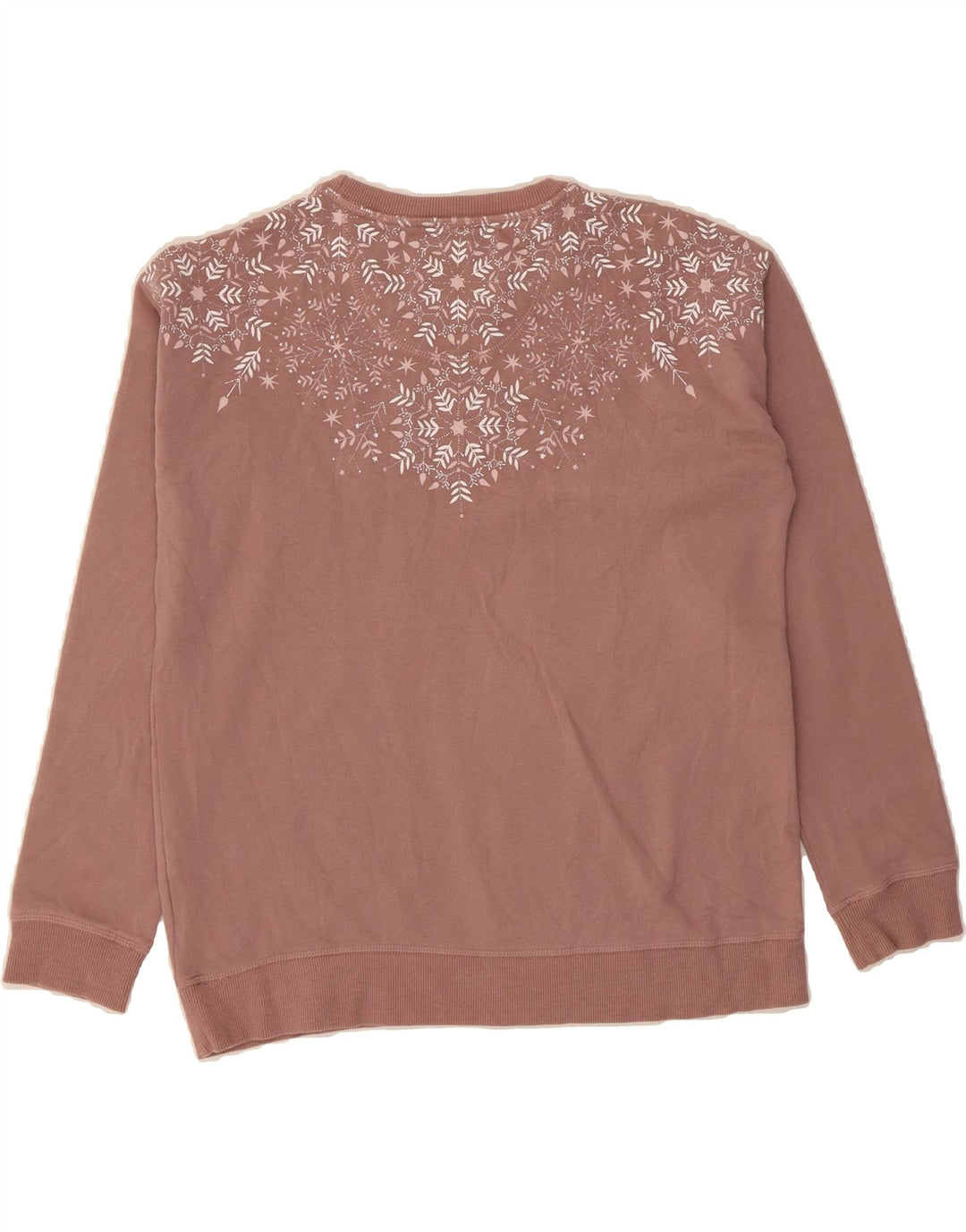 FAT FACE Womens Sweatshirt Jumper UK 12 Medium  Brown Floral Cotton Vintage Fat Face and Second-Hand Fat Face from Messina Hembry 