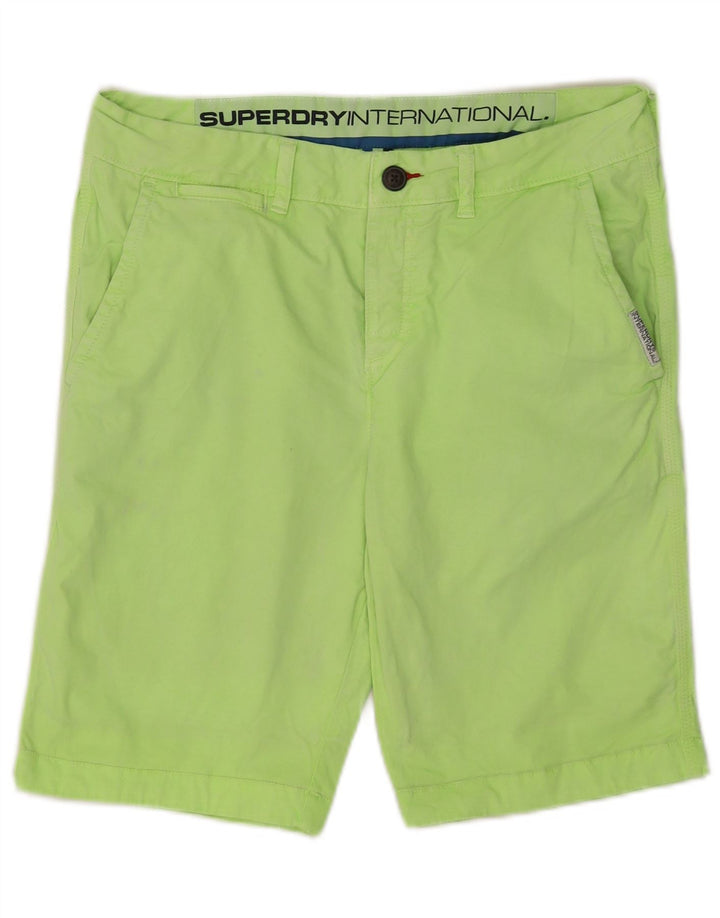 Pantaloncini chino da uomo Superdry piccoli W29 in cotone verde
