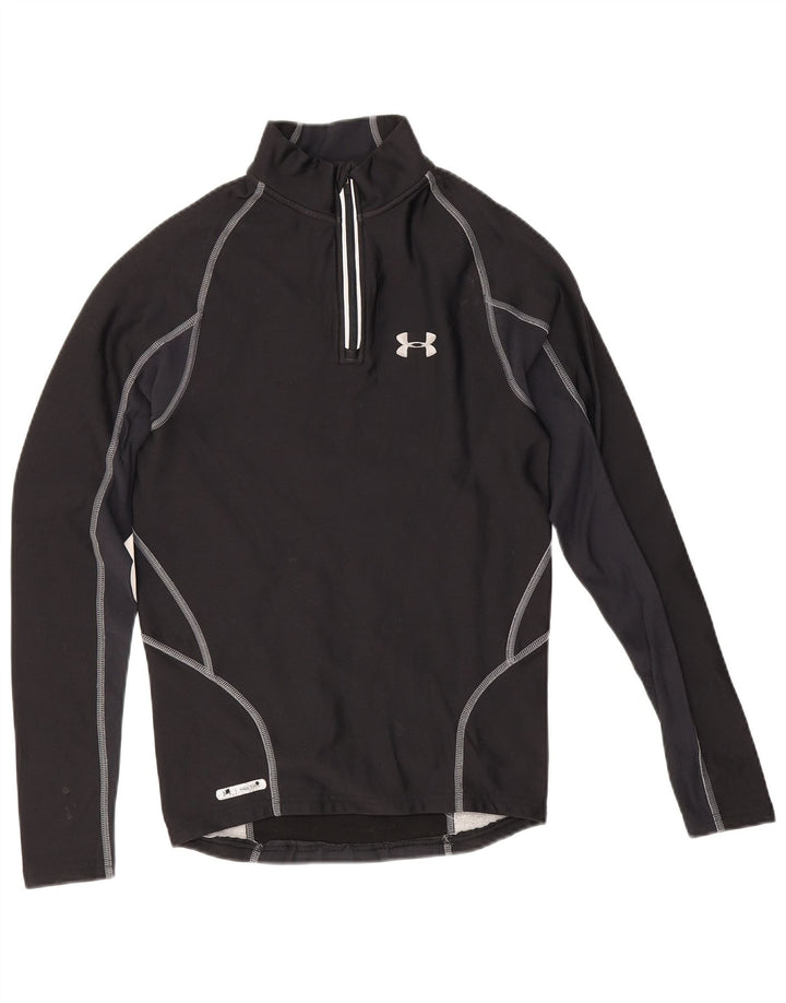 Under Armour Mens Cold Gear Graphic Pullover Tracksuit Top Medium Black