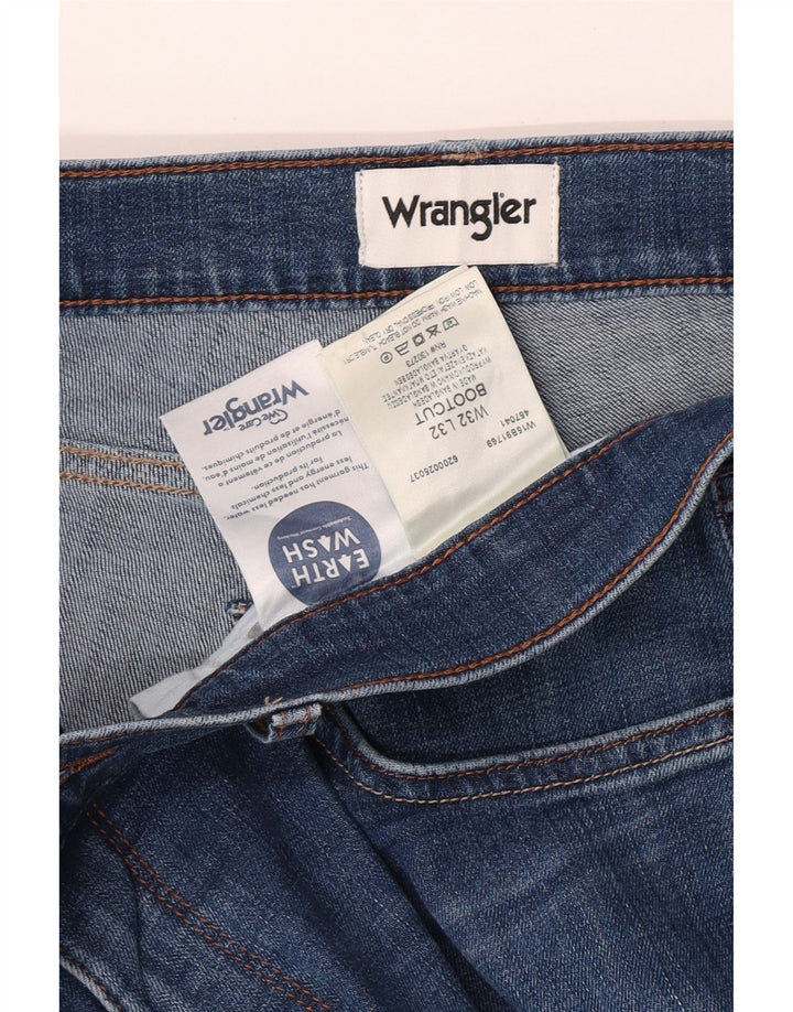 Wrangler Mens Bootcut Jeans W32 L32 Blue Cotton