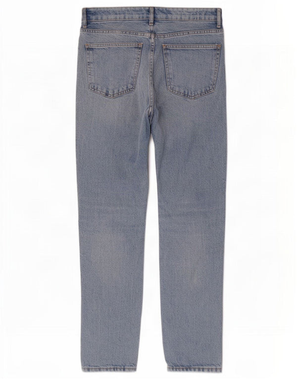 Blugi drepti distressed pentru femei Zara EU 40 Medium W30 L28 Albastru