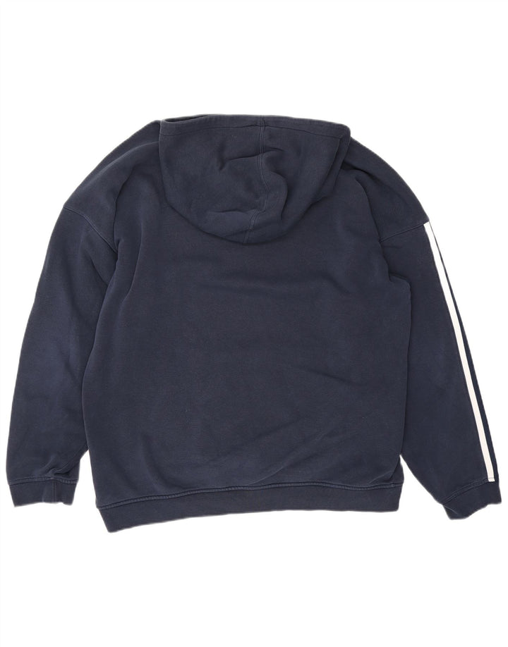 Adidas Mens Graphic Hoodie Jumper Medium Navy Blue