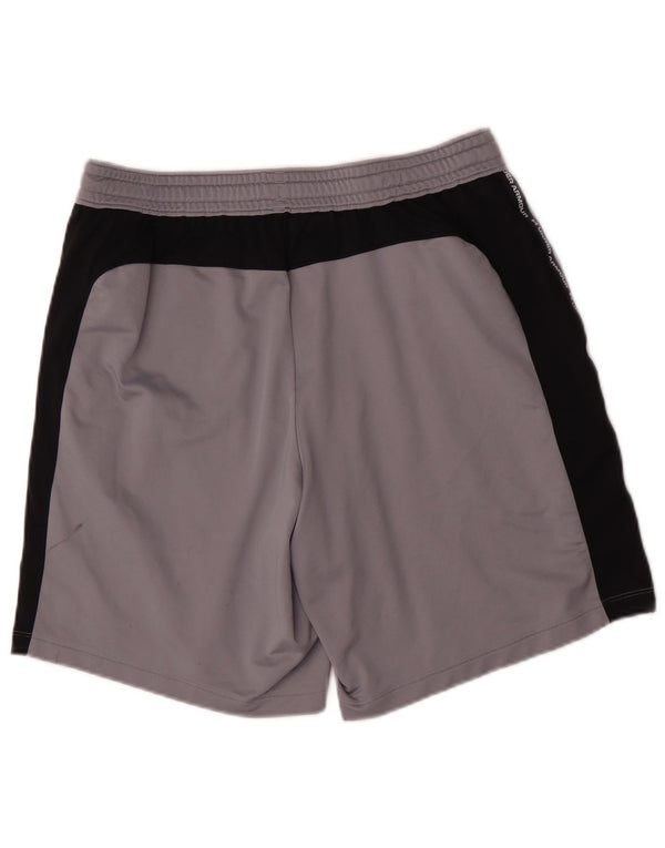 Under Armour Mens Graphic Sport Shorts Large Grey Colourblock Polyester