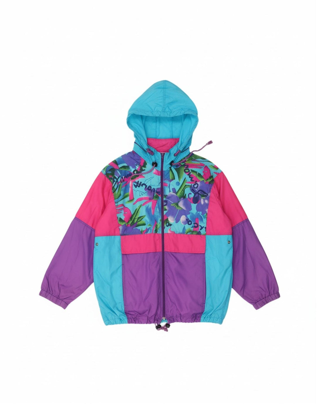 SHAMP Mens Graphic Rain Jacket UK 36/38 Small Multicoloured Colourblock Vintage Shamp and Second-Hand Shamp from Messina Hembry 
