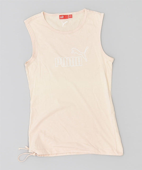 PUMA grafisk vest top til kvinder 10 Small off white bomuld