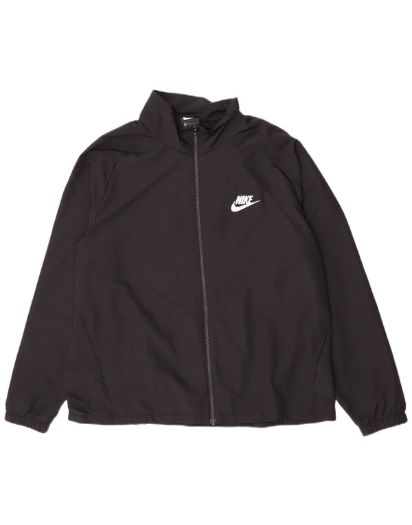 Nike Mens Tracksuit Top Jacket 2XL Black Polyester